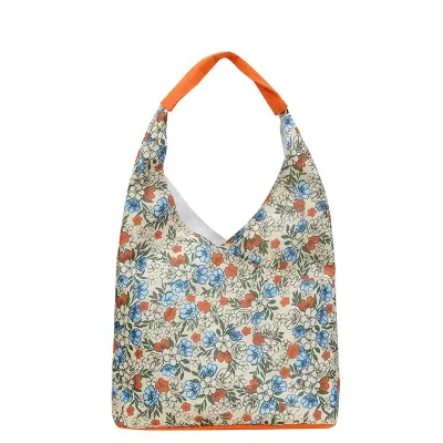 Artistic floral canvas bag 